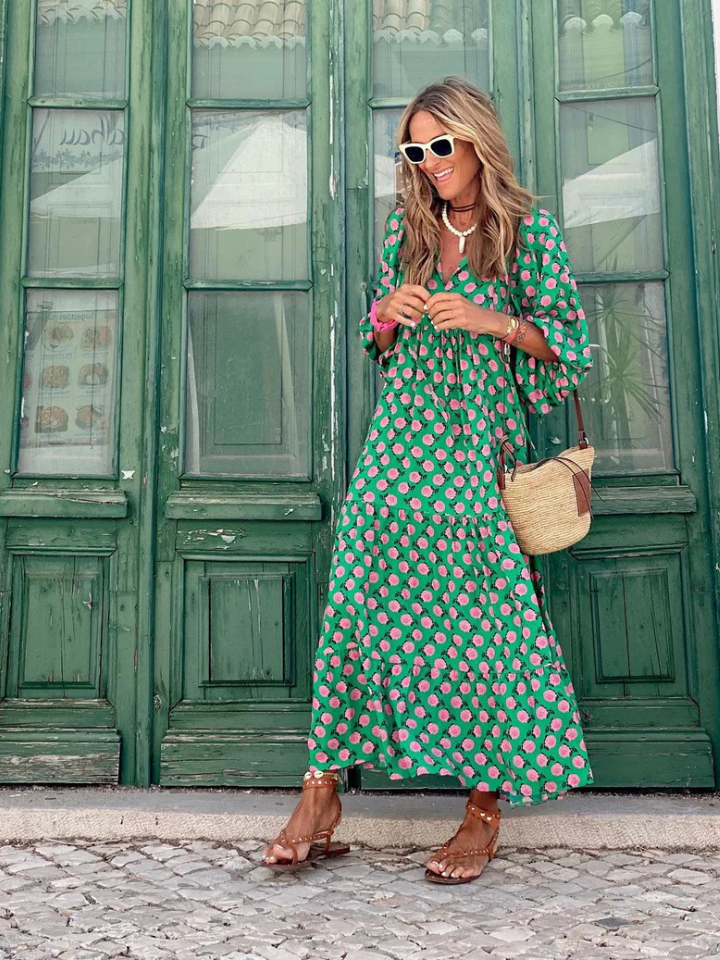 🌿 Vestido “Brisa Esmeralda”
