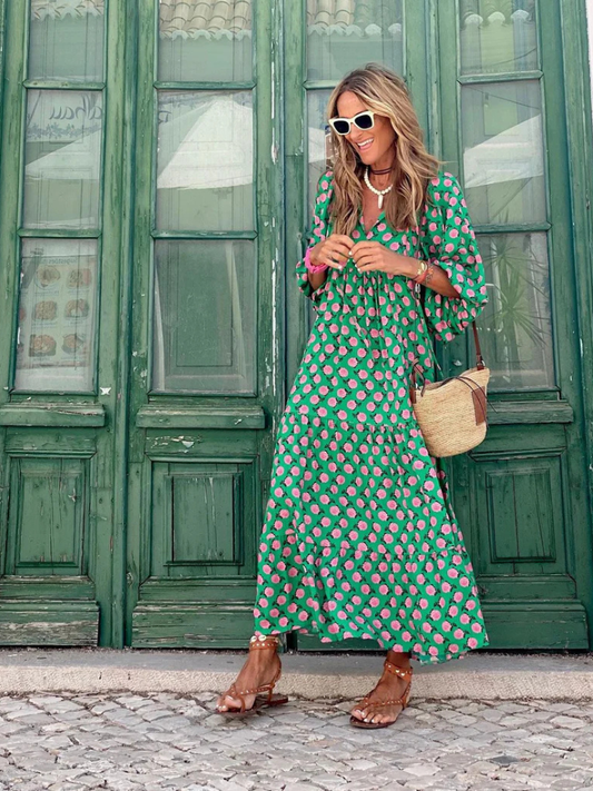 🌿 Vestido “Brisa Esmeralda”