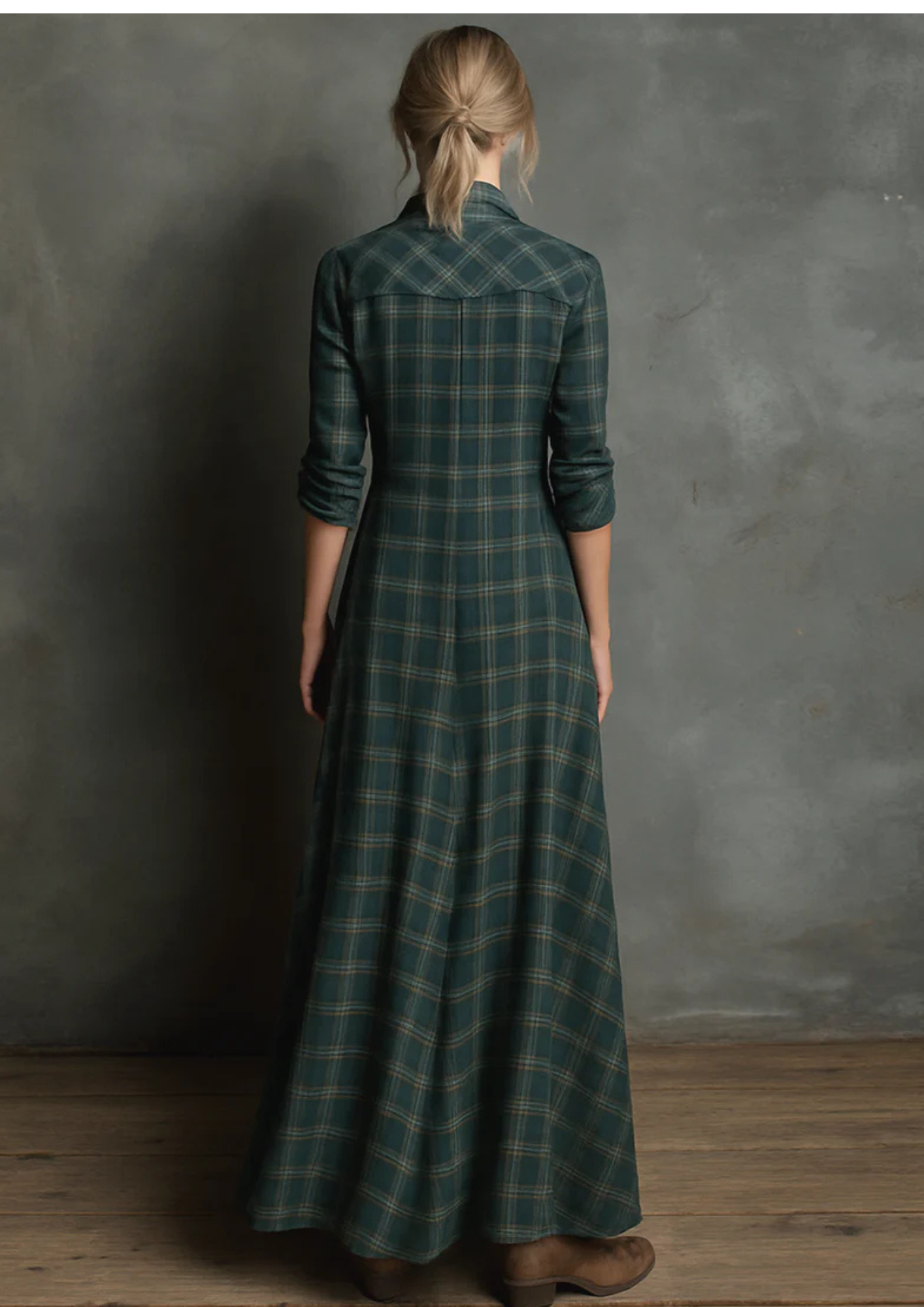 Vestido Sierra cuadros maxi