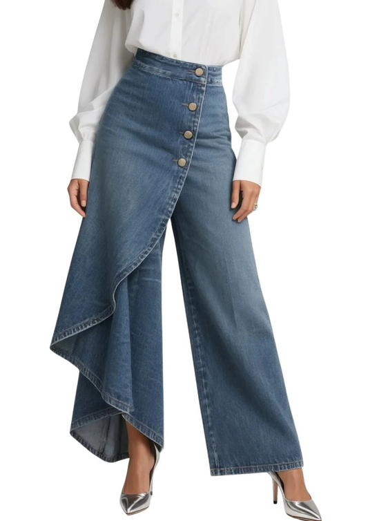 Dianeh - Pantalón denim efecto falda