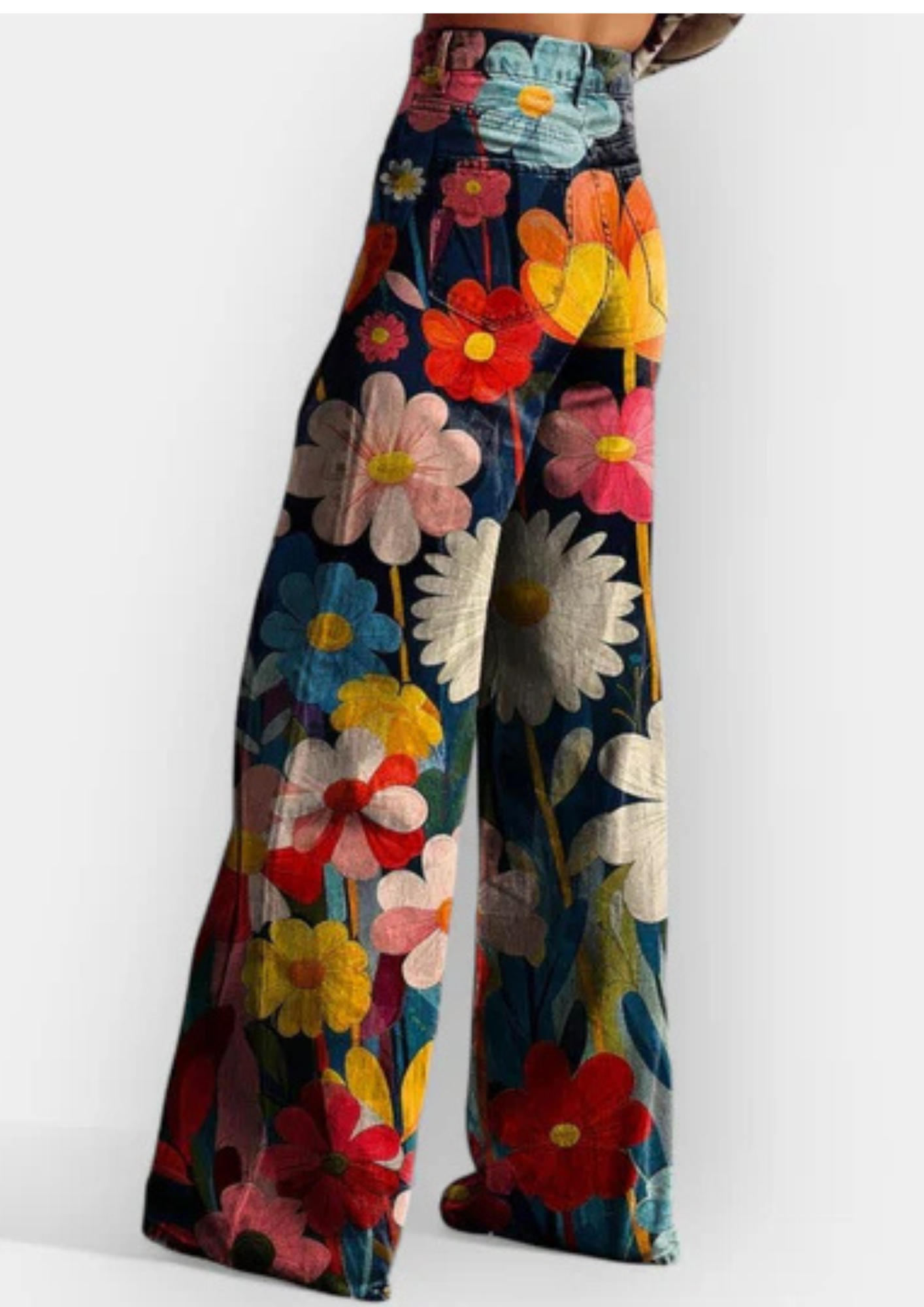 Frida – Pantalón palazzo floral vibrante&nbsp;