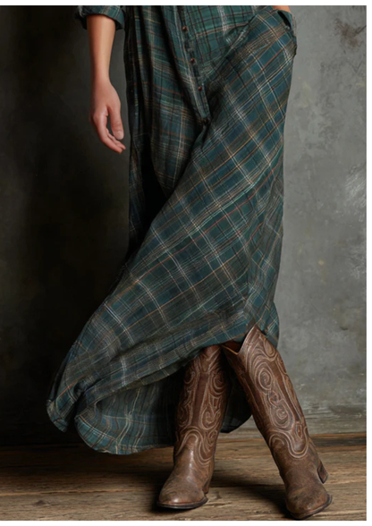 Vestido Sierra cuadros maxi