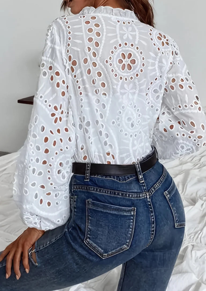Martina - Blusa calada romántica
