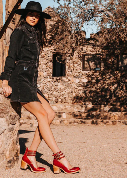 Kaedra – Botines Boho Vintage de Hebillas