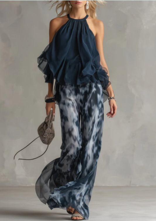 Leyla – Conjunto elegante y ligero con top fluido y pantalón de pierna ancha