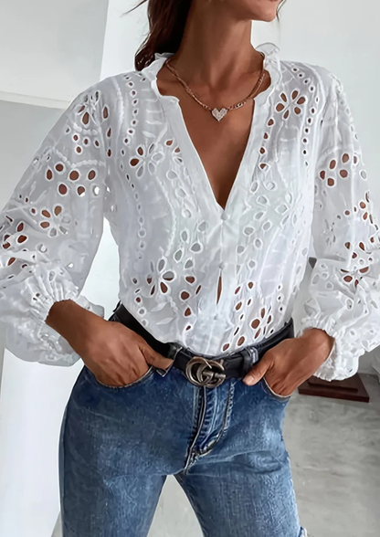 Martina - Blusa calada romántica