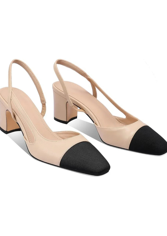 Celira – Tacones Slingback Bicolor Elegantes
