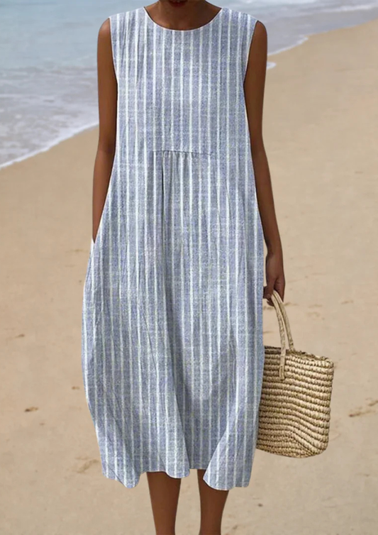 Lía – Vestido Midi Boho Artístico de Verano