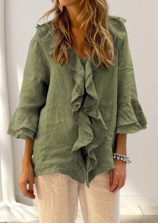 Lucía - Blusa con volantes boho