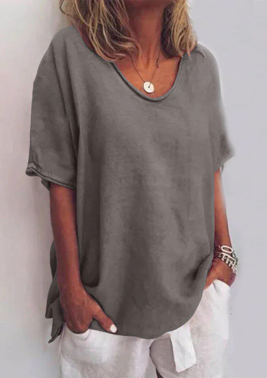 Nora - Blusa Lino fluida esencial
