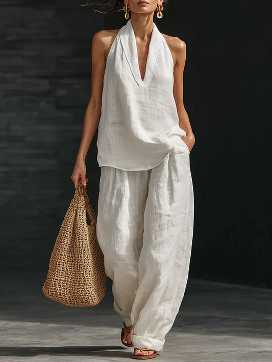 Mara Linen -Conjunto elegante de lino